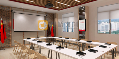 某機(jī)關(guān)單位黨建展廳前言設(shè)計構(gòu)想：弘揚核心價值，筑基固本